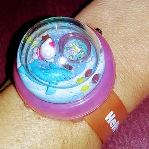 Rare Vintage Hello Kitty Light Up Bubble Watch